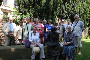 The group beside St Edmund statue by Rodney Mundey