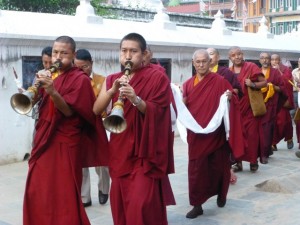 Monks Trumpeting
